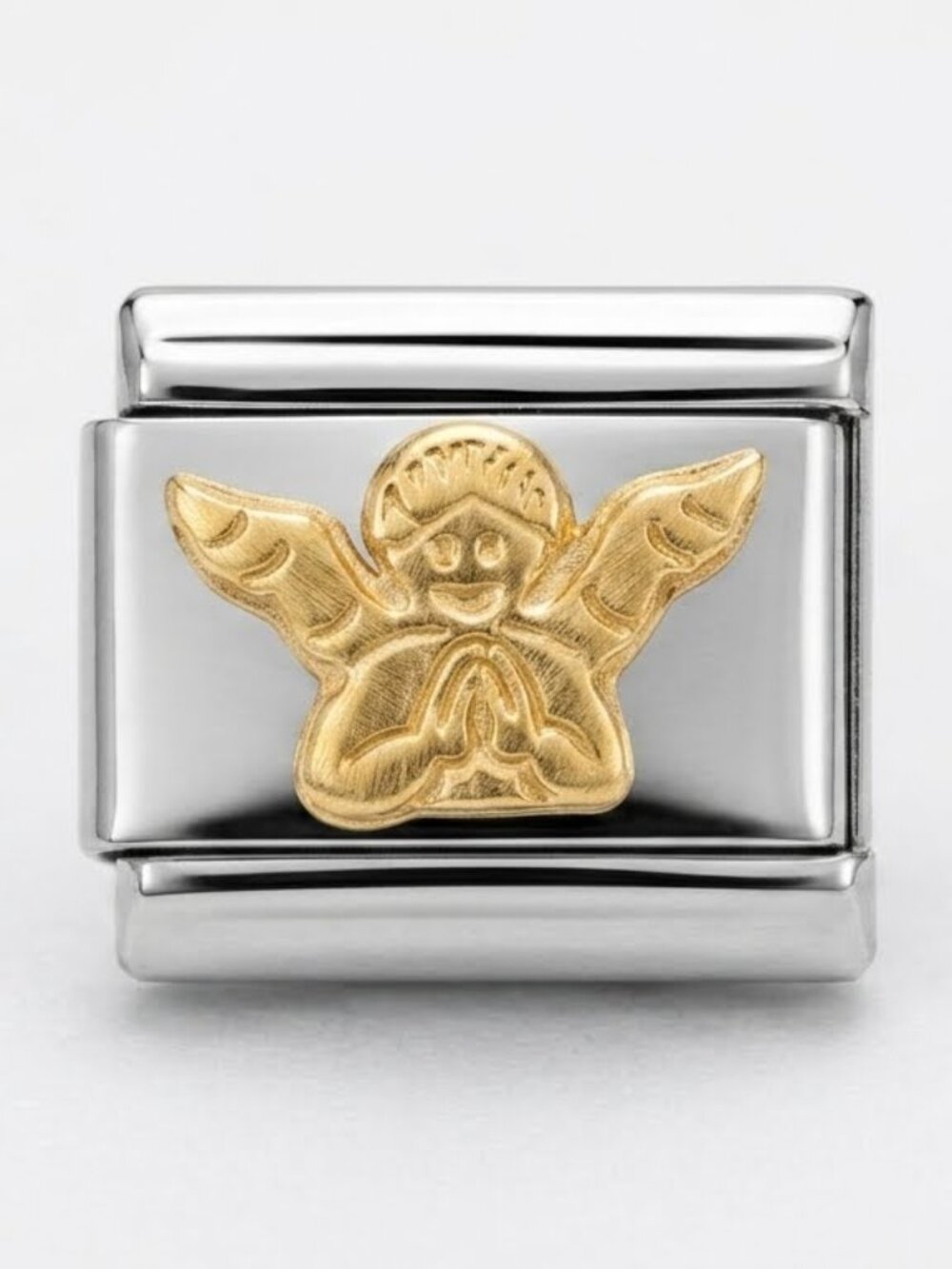 Authentic Nomination Italy Classic Angel 18k gold Charm Link Stainless Steel